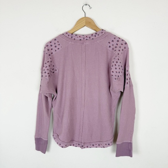 Free People Heart to Heart Henley Daytime Fireworks Pink Top - Picture 4 of 8